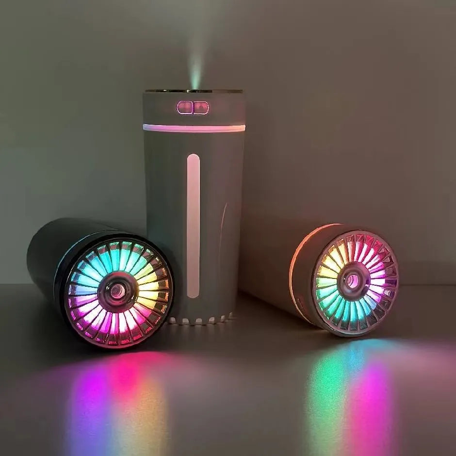 Portable Wireless Car Air Humidifier with RGB LED Lights